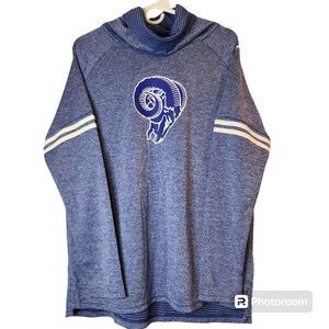 Nike Women's L.A. Rams Marks Long Sleeve Tri-Blend Funnel Sweatshirt Large